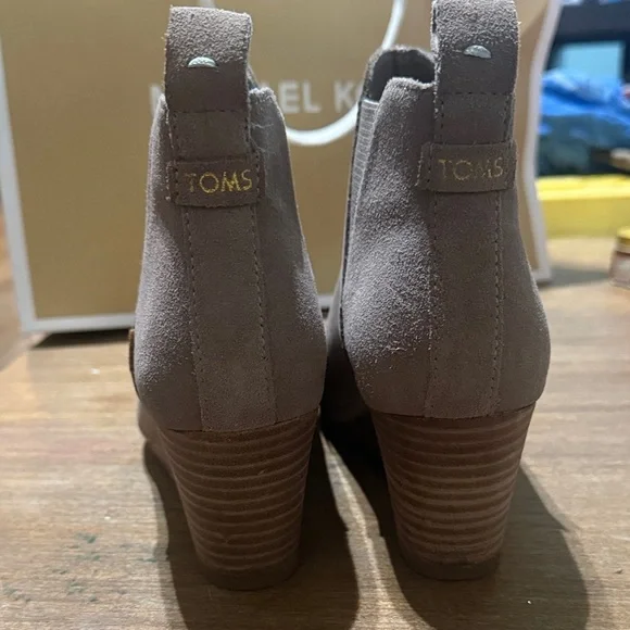 Toms Brown Wedge Ankle Boots - Picture 3 of 7